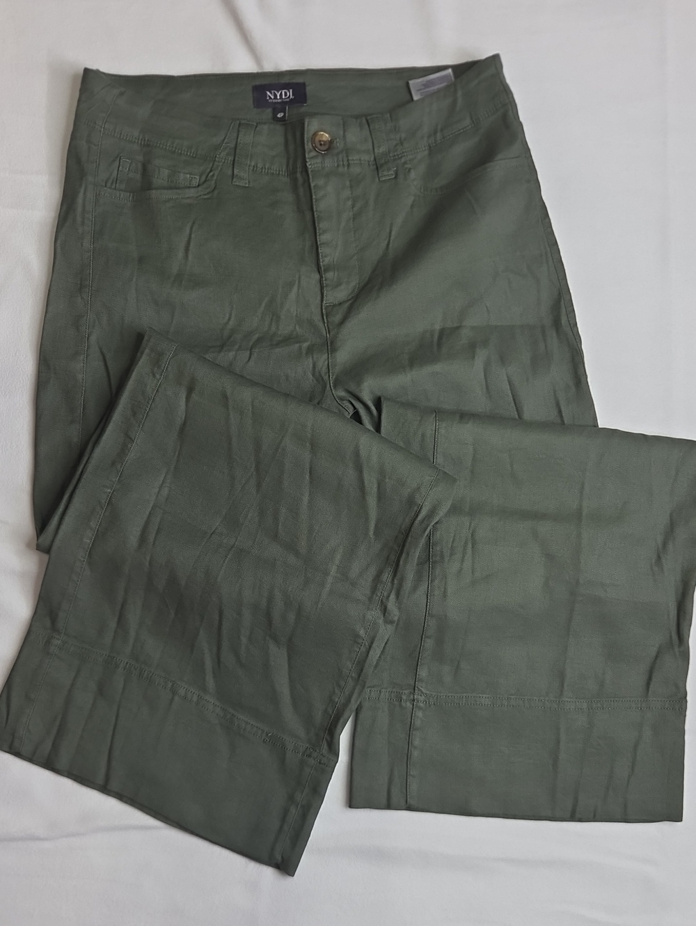 NYDJ Women's Boot Cut Pants in Olive Green